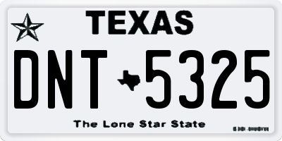 TX license plate DNT5325