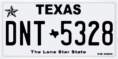 TX license plate DNT5328
