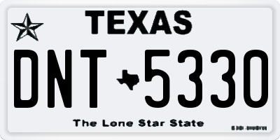 TX license plate DNT5330