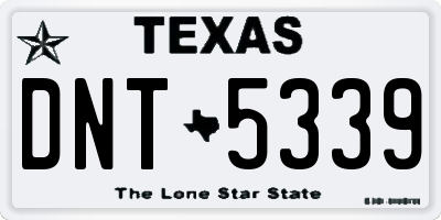 TX license plate DNT5339