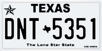 TX license plate DNT5351