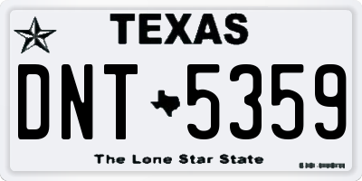 TX license plate DNT5359