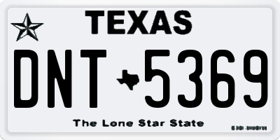 TX license plate DNT5369