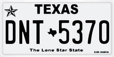 TX license plate DNT5370