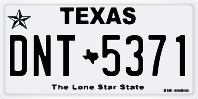 TX license plate DNT5371