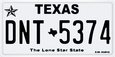 TX license plate DNT5374