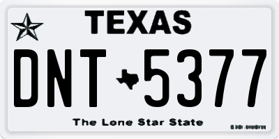 TX license plate DNT5377