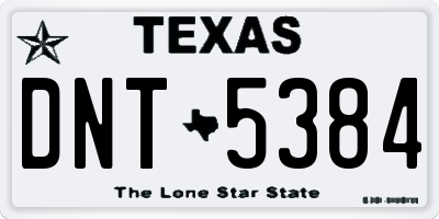 TX license plate DNT5384