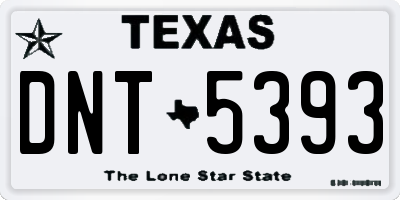 TX license plate DNT5393