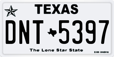 TX license plate DNT5397