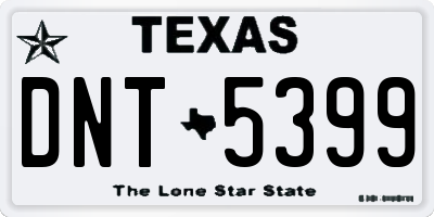 TX license plate DNT5399