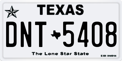 TX license plate DNT5408