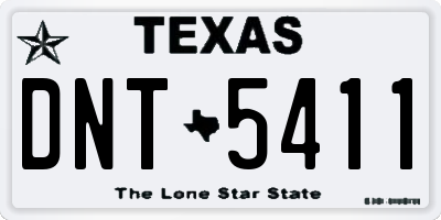 TX license plate DNT5411