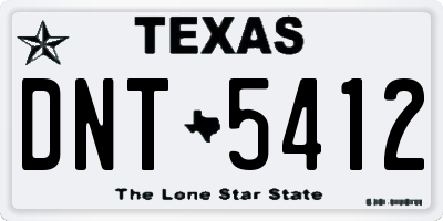 TX license plate DNT5412
