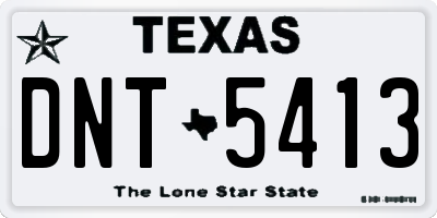 TX license plate DNT5413