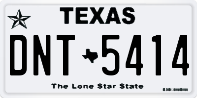 TX license plate DNT5414