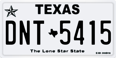 TX license plate DNT5415