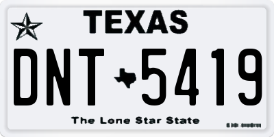 TX license plate DNT5419