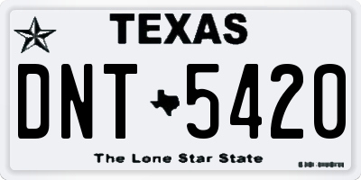 TX license plate DNT5420