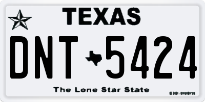 TX license plate DNT5424