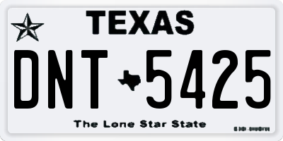 TX license plate DNT5425