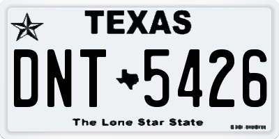 TX license plate DNT5426