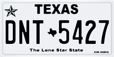 TX license plate DNT5427