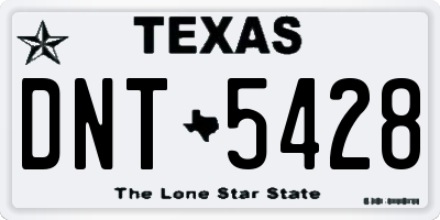 TX license plate DNT5428