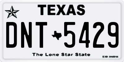 TX license plate DNT5429