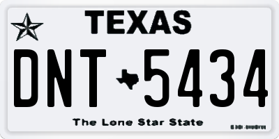 TX license plate DNT5434
