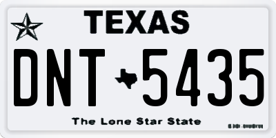 TX license plate DNT5435