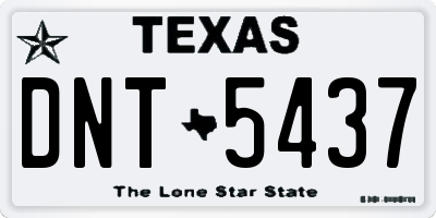 TX license plate DNT5437