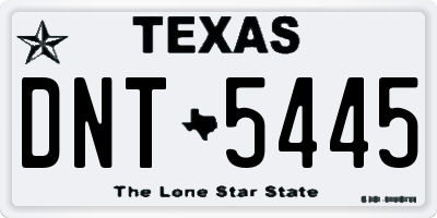 TX license plate DNT5445