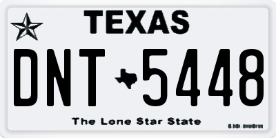 TX license plate DNT5448