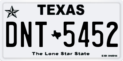 TX license plate DNT5452
