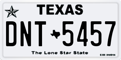 TX license plate DNT5457