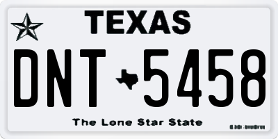 TX license plate DNT5458