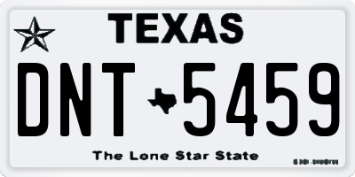 TX license plate DNT5459
