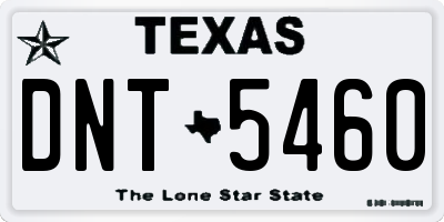 TX license plate DNT5460