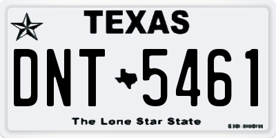TX license plate DNT5461
