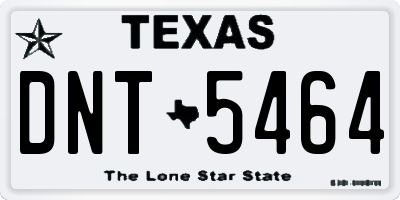 TX license plate DNT5464