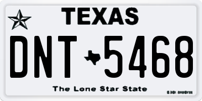 TX license plate DNT5468