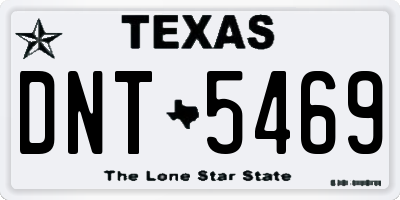 TX license plate DNT5469