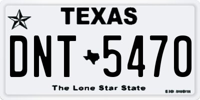 TX license plate DNT5470