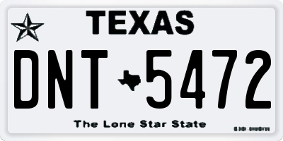 TX license plate DNT5472