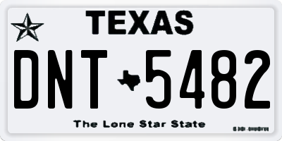 TX license plate DNT5482