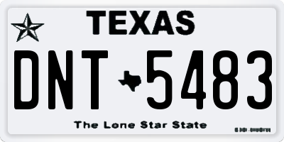 TX license plate DNT5483
