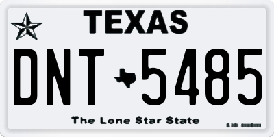 TX license plate DNT5485