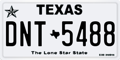 TX license plate DNT5488