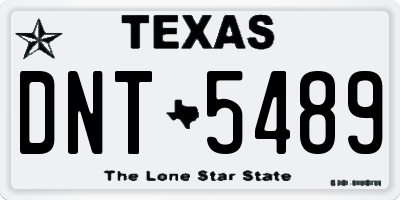 TX license plate DNT5489